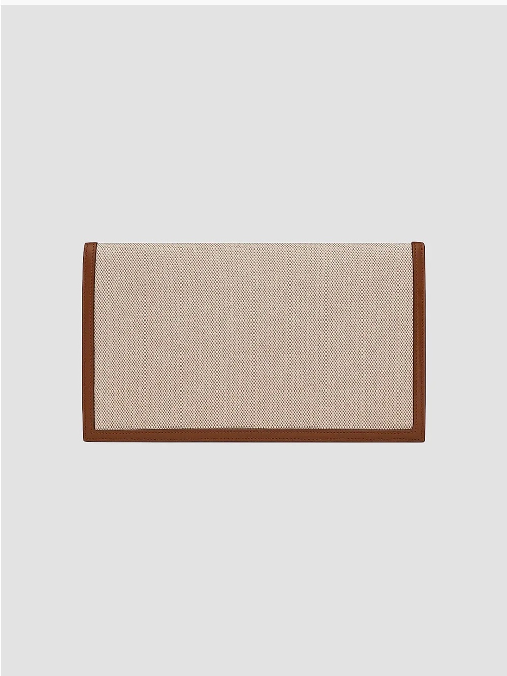 Saint Laurent Beige and Brick Brown Envelope Clutch with Gold YSL - Picture 4 of 8